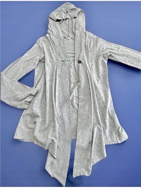 HardTail Hoodie Cardigan Gray Cotton ~ Lightweight Hard Tail Forever Athleisure